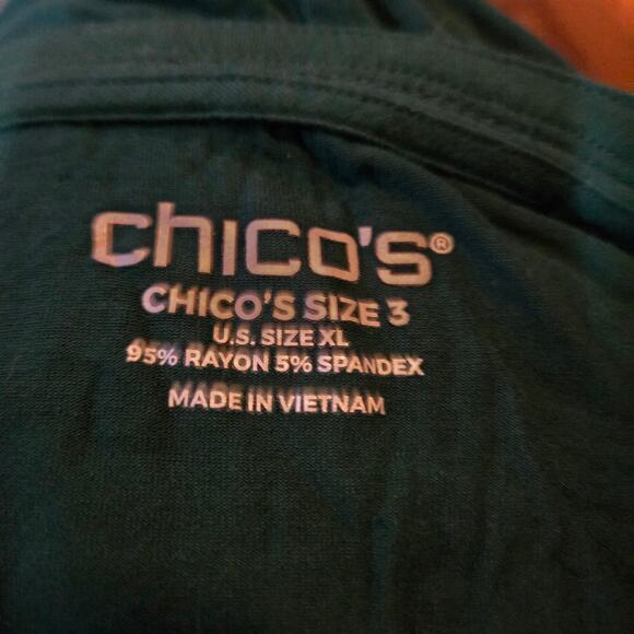 Chico’s Travelers V-Neck Sleeveless Top Metallic Trim Size XL - Picture 3 of 8